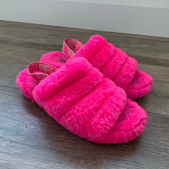 Platformed “Fluff Yeah” Slide Uggs Size 9 - Picture 1 of 5